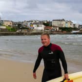 Lifeguard Owen Montgomery board training. CREDIT RNLI/MICHAEL JESS