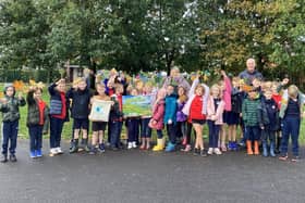 Pupils from Moira Primary School enjoying their first Hedgerow Heroes workshop. Pic credit: Keep Northern Ireland Beautiful