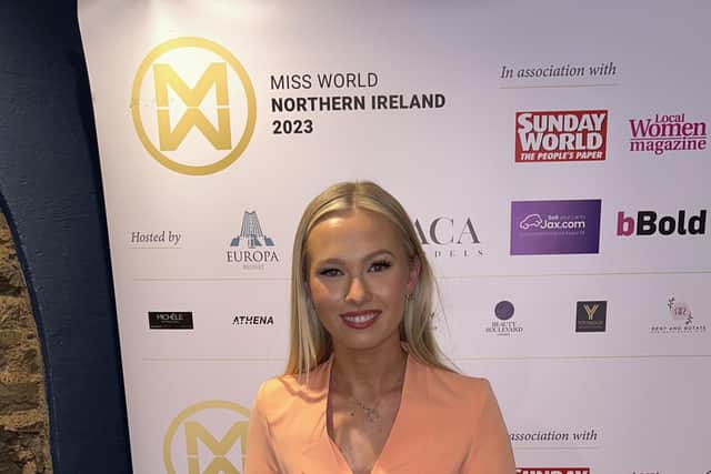 Yazmin was a finalist in this year's Miss Northern Ireland ceremony.