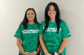 ​Mighty mission...Friends and work colleagues at Donard School, Alison Hanna and Jade Lockhart.