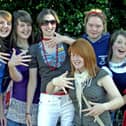 Pictured giving our lensman the 'Ballymoney wave' at the pre Show in 2007 are Lauren Scott and her friends