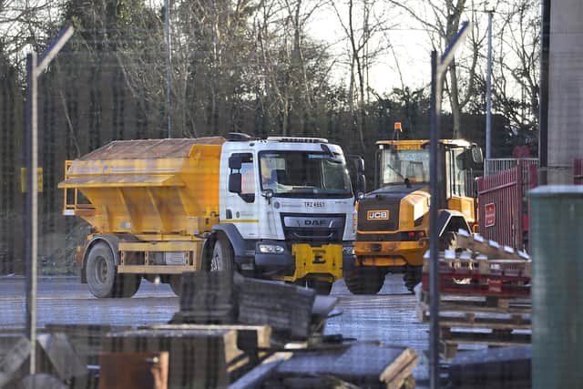 Members of unions which operate gritters on Northern Ireland roads will be taking week-long strike action from Thursday. Picture: Arthur Allison/Pacemaker Press.
