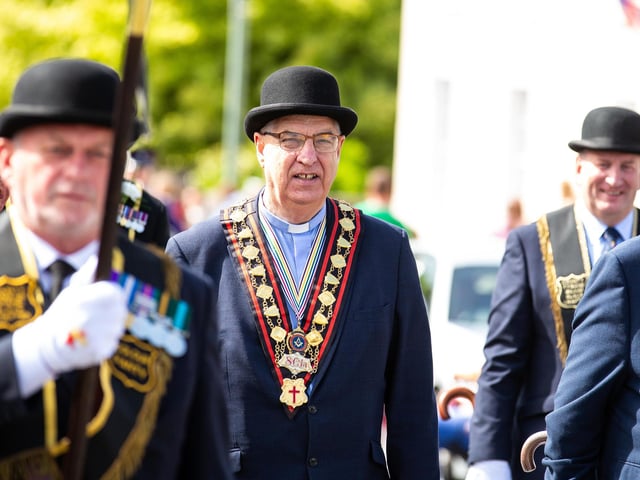 Royal Black Institution members celebrated the Last Saturday in Loughgall, Co Armagh. The village hosted one of six of the major demonstrations marking the finale of the 2023 parading season, with Sovereign Grand Master Rev William Anderson in attendance, and 4,000 participants in the parade.