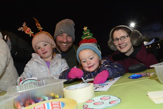 William, Claire, Sienna and Luca Mitchell at the Carryduff Christmas Market