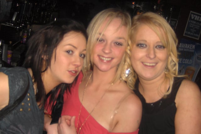PARTY ON...Party girls at Traks in 2010 on New Year's Eve, Ashleigh, Emma and Charlene from Portrush. CR2-146s