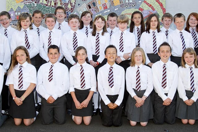 Pupils from the P7 class at Annahilt Primary School in 2009