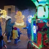 The snowy bubble maker gathers up a following at the Enchanted Winter Garden. Picture: National World