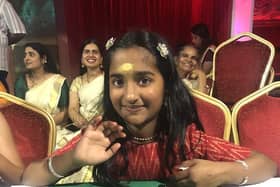 A smile for the camera at the Onam celebration in the Glenavon Hotel Cookstown.