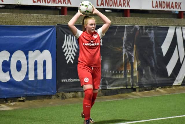 Starr Dougherty came off the bench for her second game for the Inver Reds.