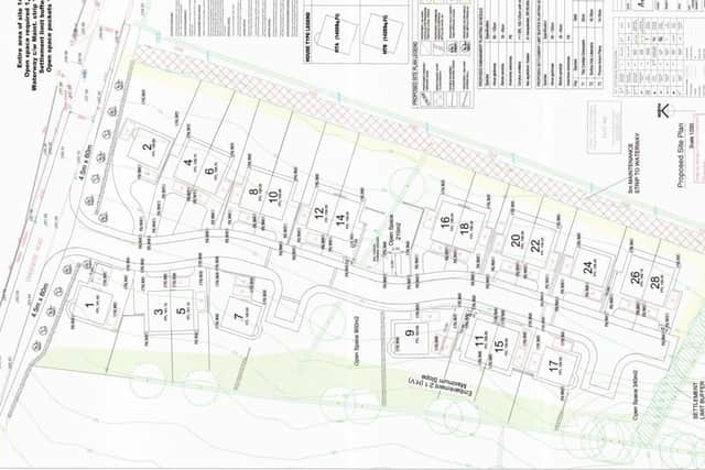 The developers have opted for a linear form of development around the access road. Credit: ABC planning portal