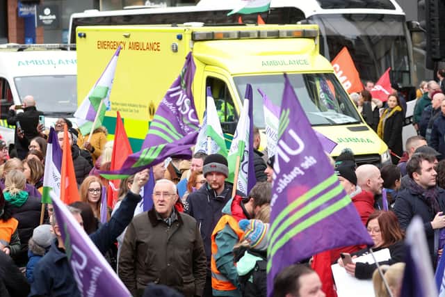 Thousands of workers in the education and health sectors in Northern Ireland are expected to take part in strike action on January 18. Credit: Jonathan Porter / Press Eye