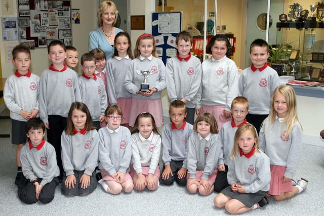 Mrs Dawson's Primary Three class in Moira Primary School was presented with the Friendship Cup in 2007