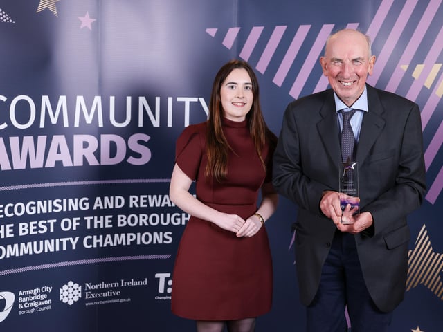Winner of the Lifetime Achievement Award, sponsored by the Belfast Telegraph, Dermot Mooney.