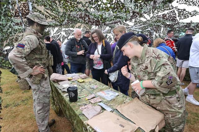 The military village was a popular attraction at the Sandy Bay Playing Fields event. Credit: MCAULEY_MULTIMEDIA