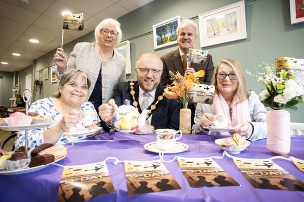 LCCC Mayor, Cllr Andrew Gowan with Cllr Hazel legge, Cllr Thomas Beckett at Atlas Women's Centre