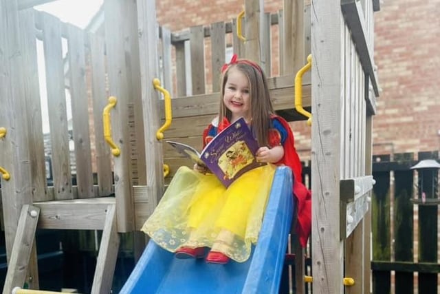 Savannah McMinn, aged four, as Snow White.