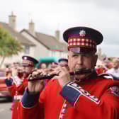 Drumaheagles Young Defenders on parade at the annual Twelfth of July demonstrations in Cloughmills.
