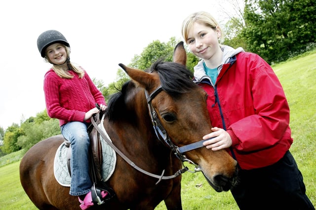 DOLLY GOOD SHOW...Alison Brown and 'Dolly' from the RDA with Lauren Osborne during the Riding for Disabled Association (RDA) Fun Day at Benvarden Gardens in 2009.