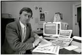 Former editor Stephen Grimason in the Chronicle newsroom. Pic: Richard Hodgett.