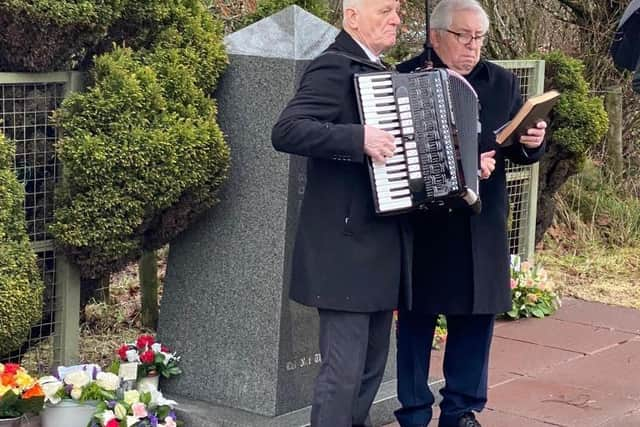 Rev William McCrea and Rev Ivor Smyth at the Teebane remembrance service near Cookstown on Sunday.