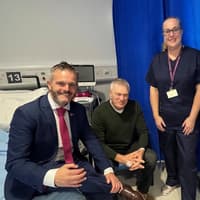 Health Minister pays a visit to Lagan Valley Hospital to congratulate staff on accreditation