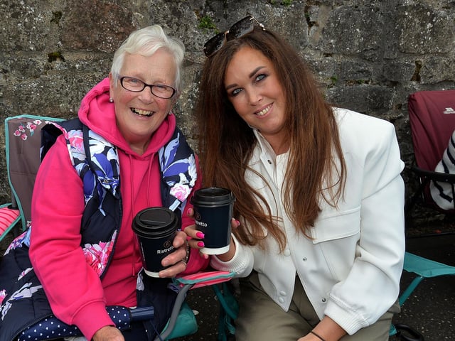 Dorothy Irwin and her daughter-in law, Charlene from Loughgall pictured during Saturdays big RBP parade in the village. PT35-200.