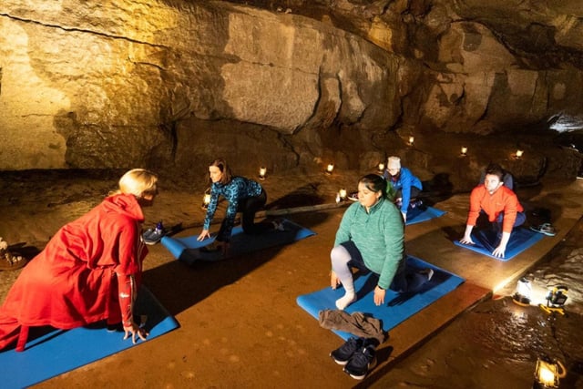 Channel your inner yogi in the centre of the Marble Arch Caves as you undertake a relaxing session of beginner-friendly Earth Yoga.
Allow your body to connect with nature as you attempt different positions, poses and breathing techniques. Remember to bring along a yoga mat and dress accordingly for the cold temperatures inside the cave so that you can truly enjoy this restorative event. For more information, go to marblearchcaves.co.uk/earth-yoga-in-the-heart-of-the-cave