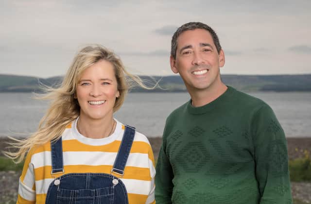 Edith Bowman and Colin Murray.  Picture: BBC / Andrew Jackson