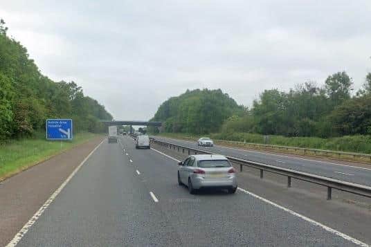 A general view of the M2 motorway. Photo by: Google