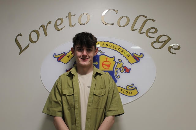 Loreto College student Michael McAtamney, who scored a magnificent three A* grades in his A Level examinations.