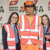 Pictured taking part in the 2023 ABP Angus Youth Challenge Exhibition for a place in the final of the competition is the team from Cookstown High School: Pippa Coulter, Kellie Harkness and Leah Allen. Absent from the team picture is Erika Gourley-Hessin.