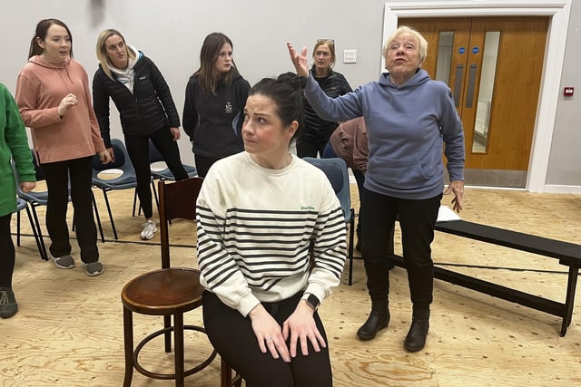 Pictured in rehearsals for Ballywillan Drama Group's production of Fiddler on the Roof.