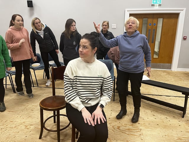 Pictured in rehearsals for Ballywillan Drama Group's production of Fiddler on the Roof.