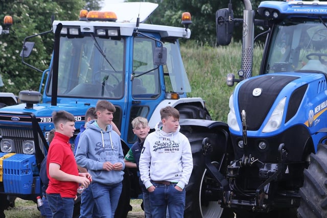 Pictured at the John Cusick Memorial tractor run in Armoy on Saturday with all proceeds going the the Castle Tower School. Credit: MCAULEY MULTIMEDIA