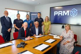 Secretary of State Hilary Benn visits PRM in Lisburn. Pic credit:  Paul Faith