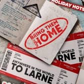 The 'Bring them home' competition will see an overseas Larne resident flown home from anywhere in the world to spend Christmas 2023 with their family. (Pic: Larne FC).