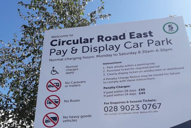 Circular Road East car park in Larne. Picture: Local Democracy Reporting Service