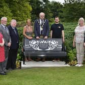 Jenni Martin, comms assistant, the Samaritans; Alderman Owen Gawith; Alderman Paul Porter; Gay Sherry-Bingham, centre manager, Atlas Women’s Centre; The Mayor, Councillor Andrew Gowan; Andrew Armstrong, counsellor, Emerge Counselling Services; Pauline Rea, volunteer with the Samaritans, Belfast branch and Cherry Cantrell, Support Services Officer, AWARE NI.  Pic credit: LCCC
