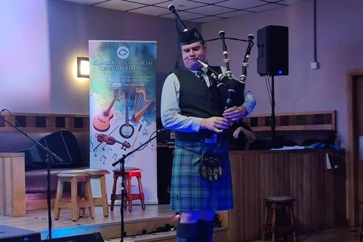 A young piper entertains the crowds at Culture Night in St Peter's GAC in Lurgan, part of the two week long County Armagh hosted this year by Lurgan.