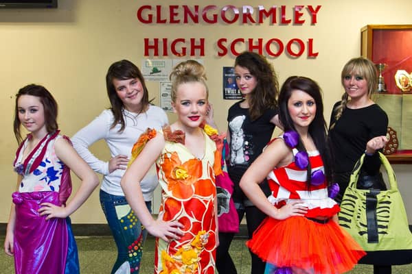Catwalk Models Georgia Clifford, Lauren Irwin, Mollie Galbraith, Rebecca Patterson, Rebecca Campbell and Emma Campbell at the High School in 2011.  INNT 44-442-RM