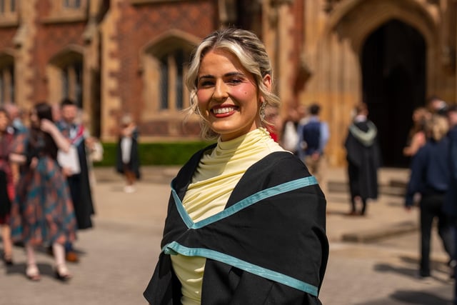 Devon Falconer from Coleraine celebrates graduating from the School of Nursing & Midwifery, Queen's University Belfast.