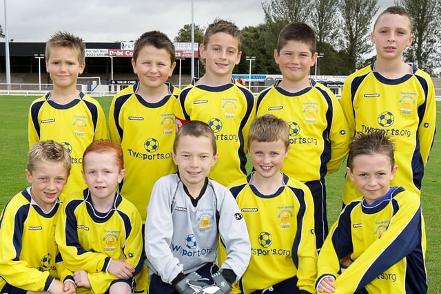 Pupils from Ballymacash Primary School pictured during a schools' soccer tournament organised by Lisburn Distillery at New Grosvenor stadium in 2007