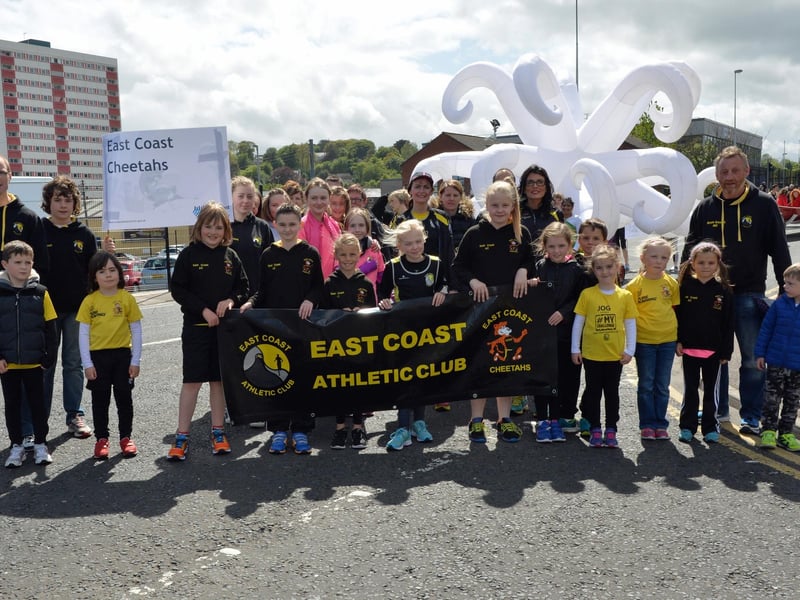Pictured on the Larne Alive parade are members of the East Coast Athletic Club. INLT 23-065-PSB