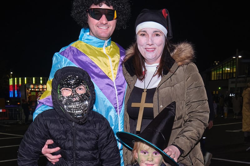 Families enjoy the entertainment on offer at the Halloween Hooley and Fireworks event by Mid Ulster District Council in Maghera.