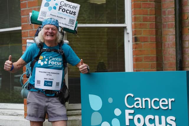 Lisburn man Stewart Barbour has been awarded a BEM in the New Year Honours for his tireless work fundraising for Cancer Focus NI. Pic credit: Cancer Focus NI