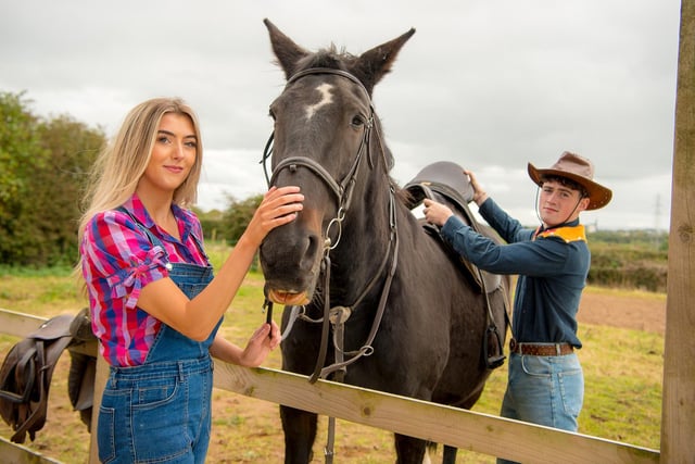 Lead cast members Ellie Dillon and Lorcan Calvert, from Loreto College’s production of Oklahoma!