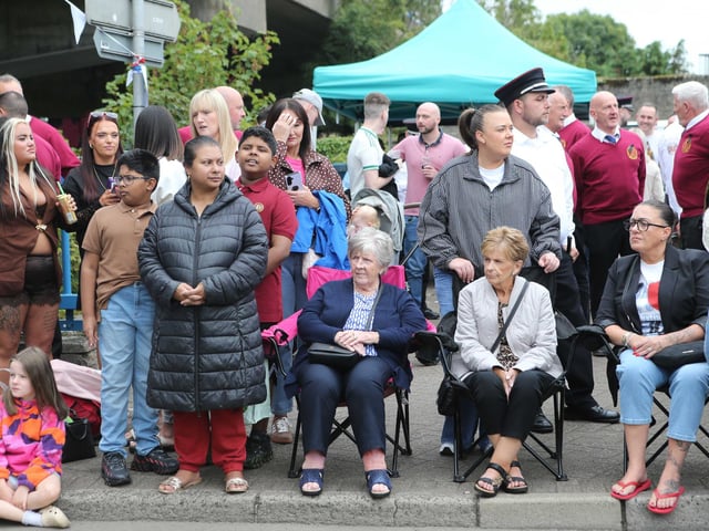 Larne was packed with spectators for the 'Last Saturday' parade.