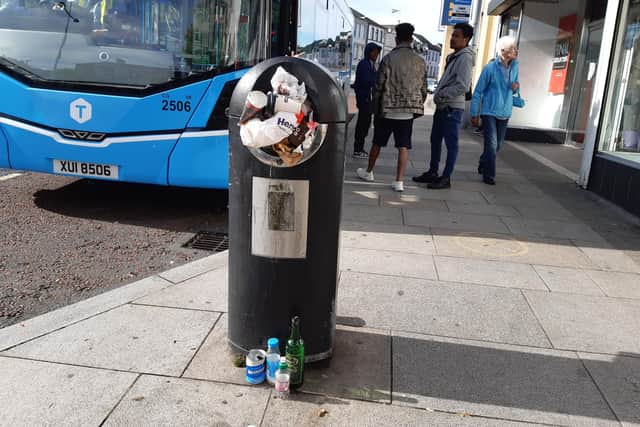 Binsin Portadown overflowing with rubbish as workers at Armagh Banbridge and Craigavon Council remain on strike. Concerns have been voiced over vermin as food waste continues to litter the streets of Portadown.