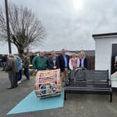 Dollingstown Lodge unveils a 'fitting memorial' including a bench, Lambeg Drum and mural, to Queen Elizabeth II