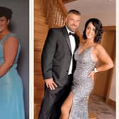 Alan and Kelly Corbett  before and after losing 40lbs